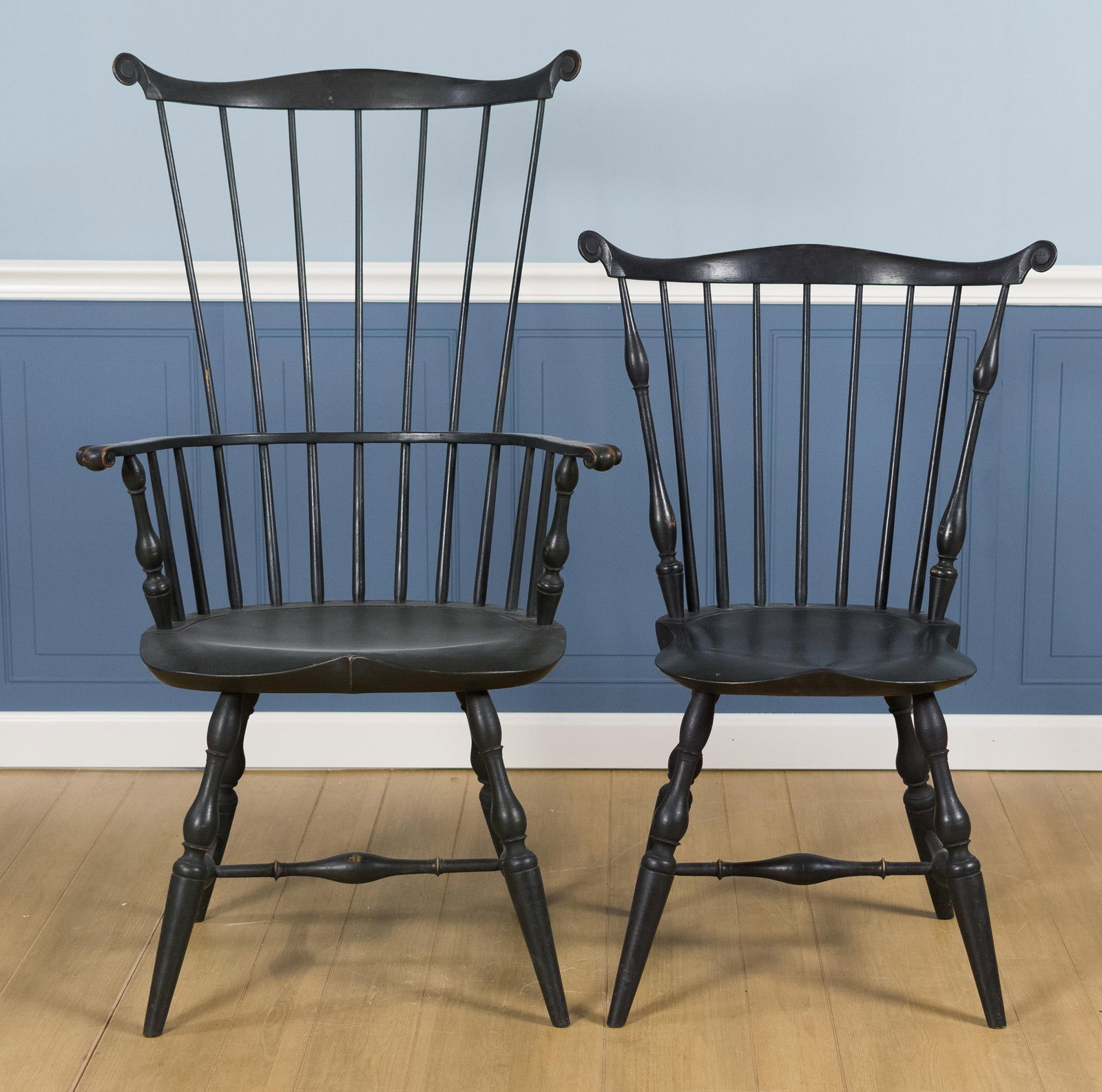 SET OF SIX HENRY PAGE (NH) WINDSOR FAN BACK CHAIRS. - 3