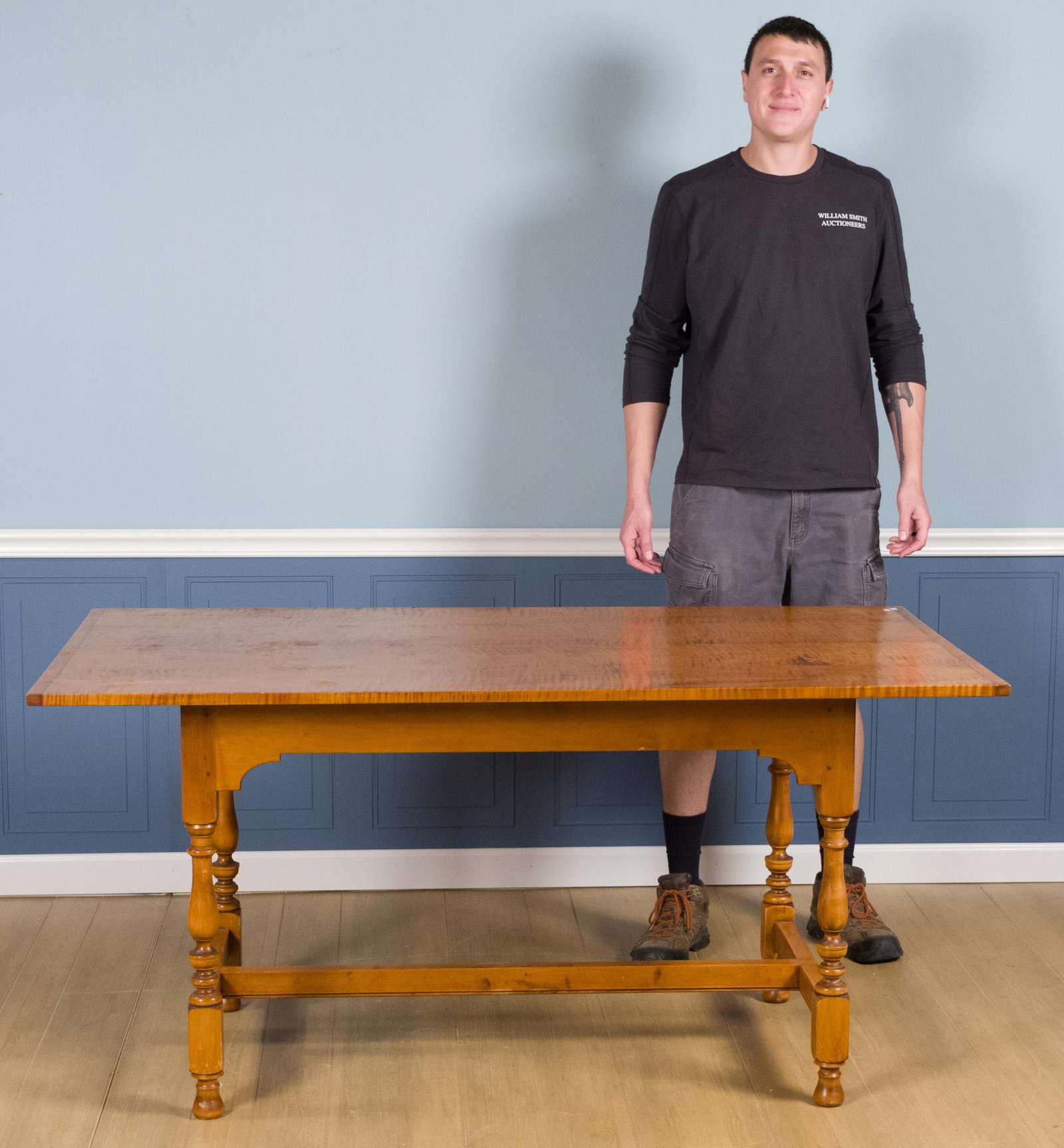 DR DIMES MAPLE DINING TABLE. - 8