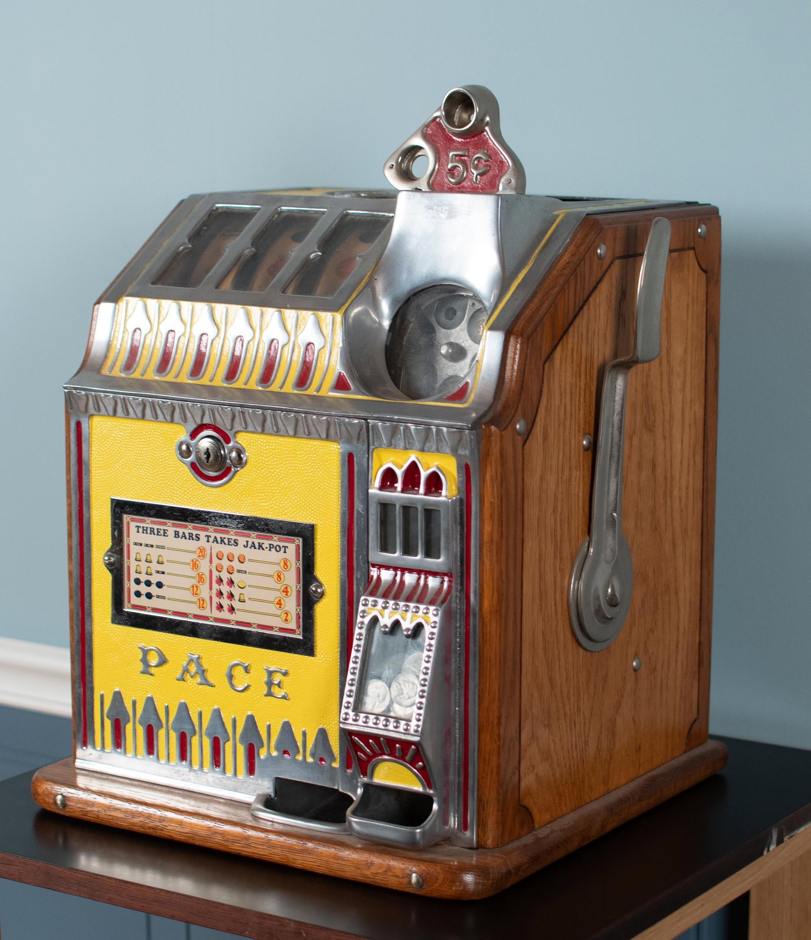 PACE BANTAM 5-CENT SLOT MACHINE. - 7