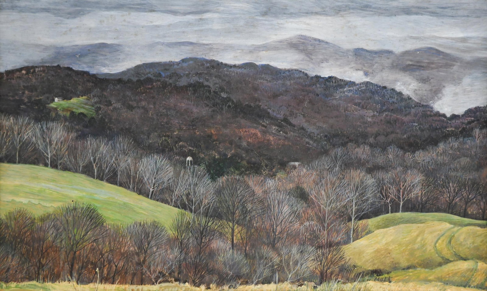GARY MILEK TEMPERA, LANDSCAPE. - 2