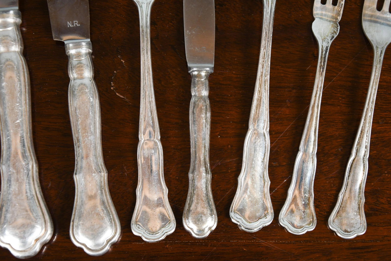 LARGE SET 800 SILVER FLATWARE, 214 OZ T. - 3