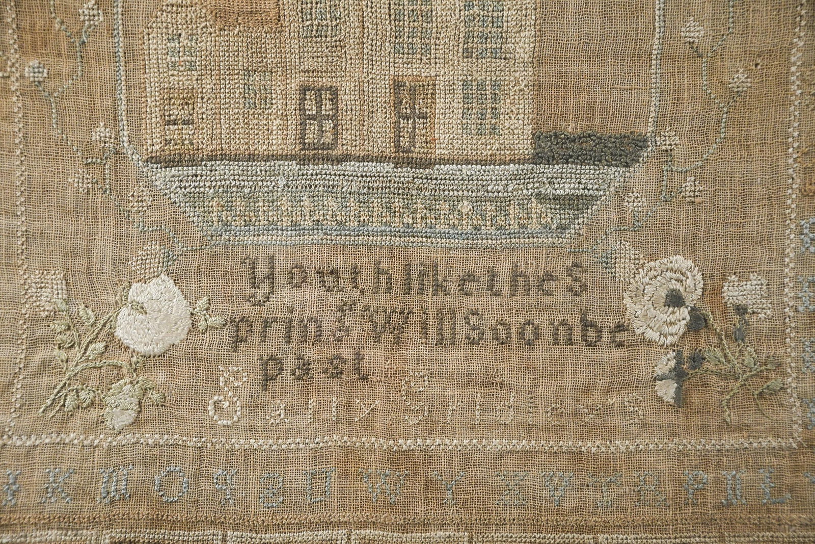 SALLY GRIDLEY, VT NEEDLEWORK SAMPLER. - 4