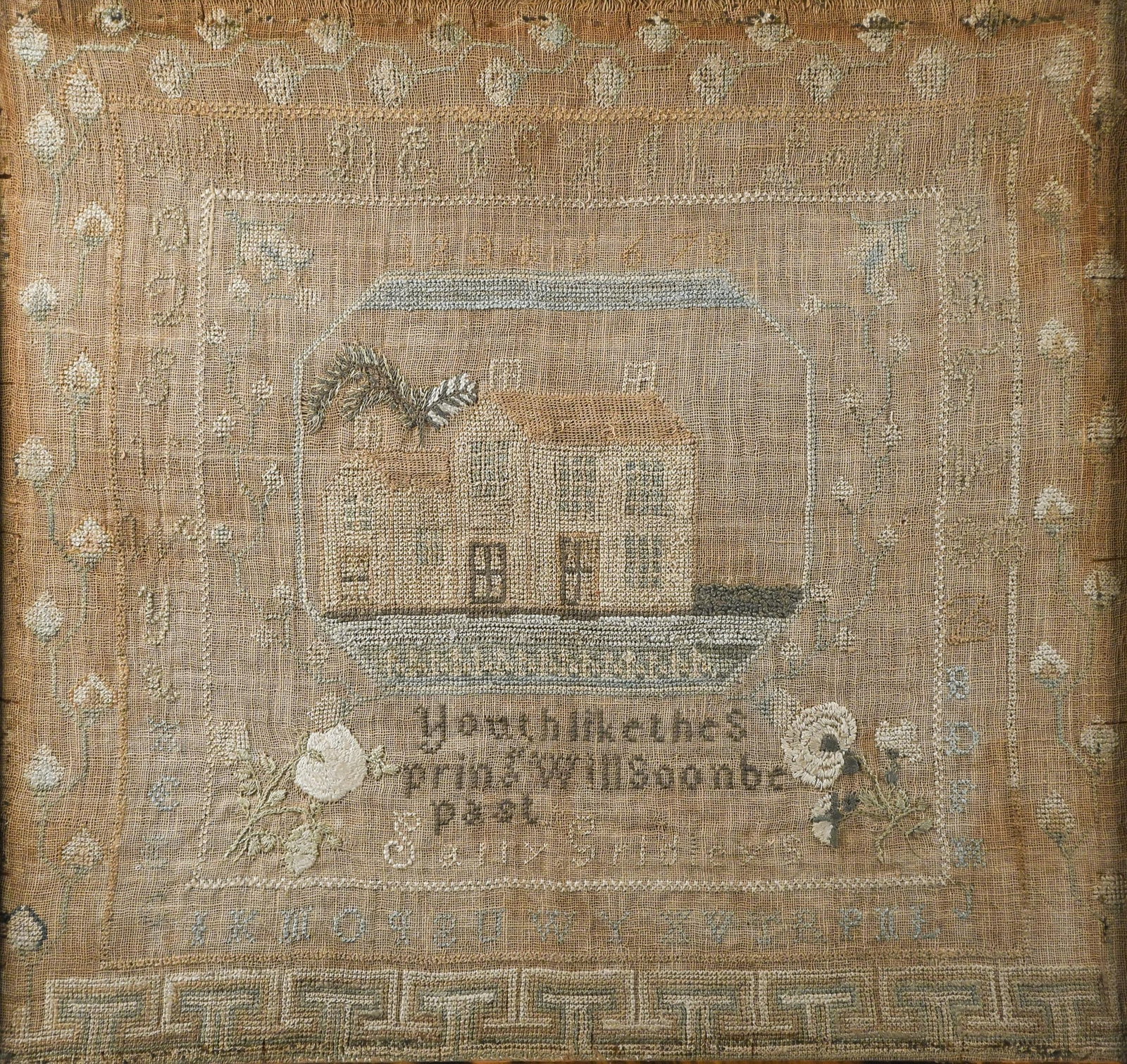 SALLY GRIDLEY, VT NEEDLEWORK SAMPLER. - 7