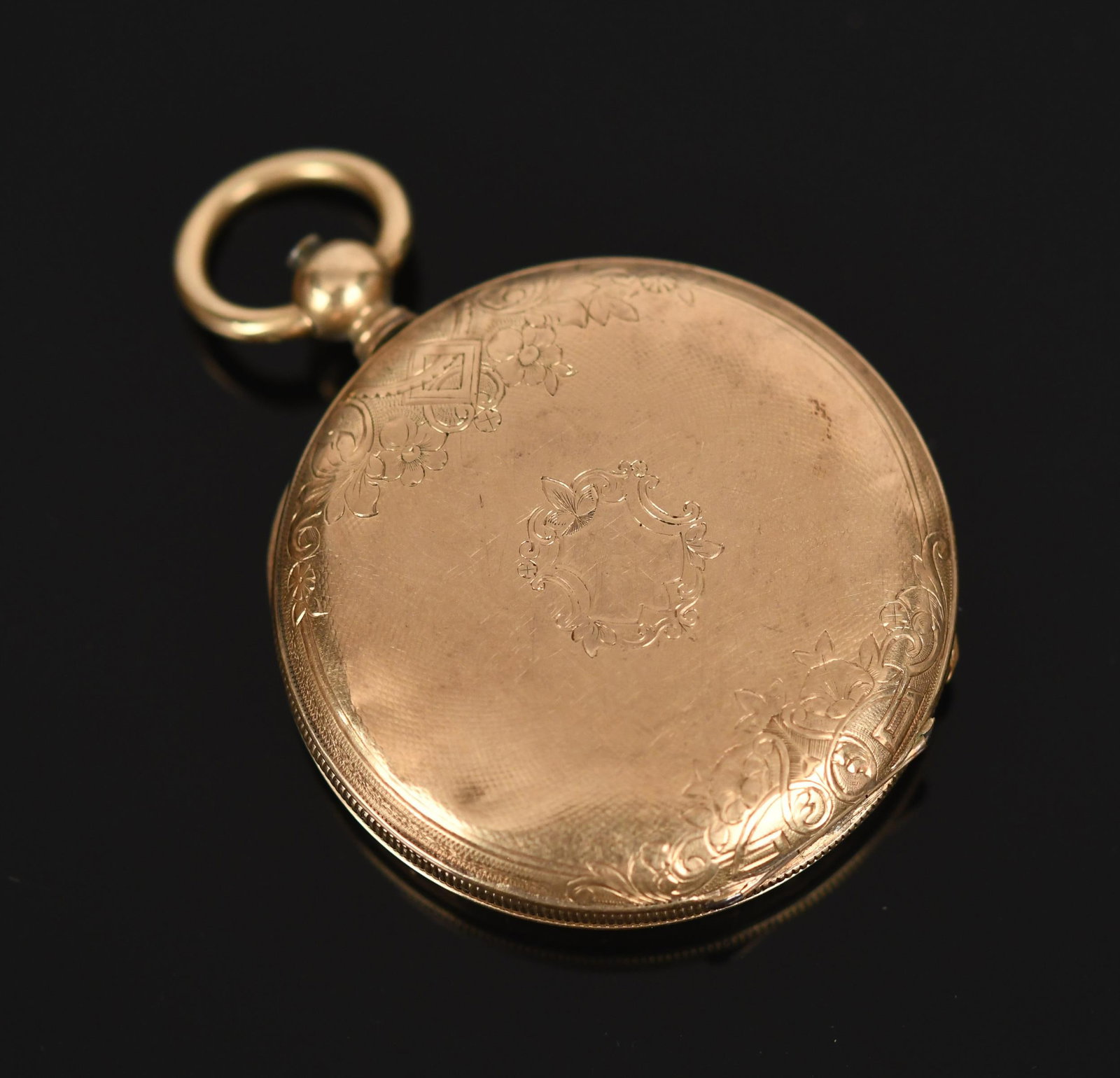ANTIQUE 10K-14K GOLD HUNTING CASE POCKET WATCH. (1 of 1)