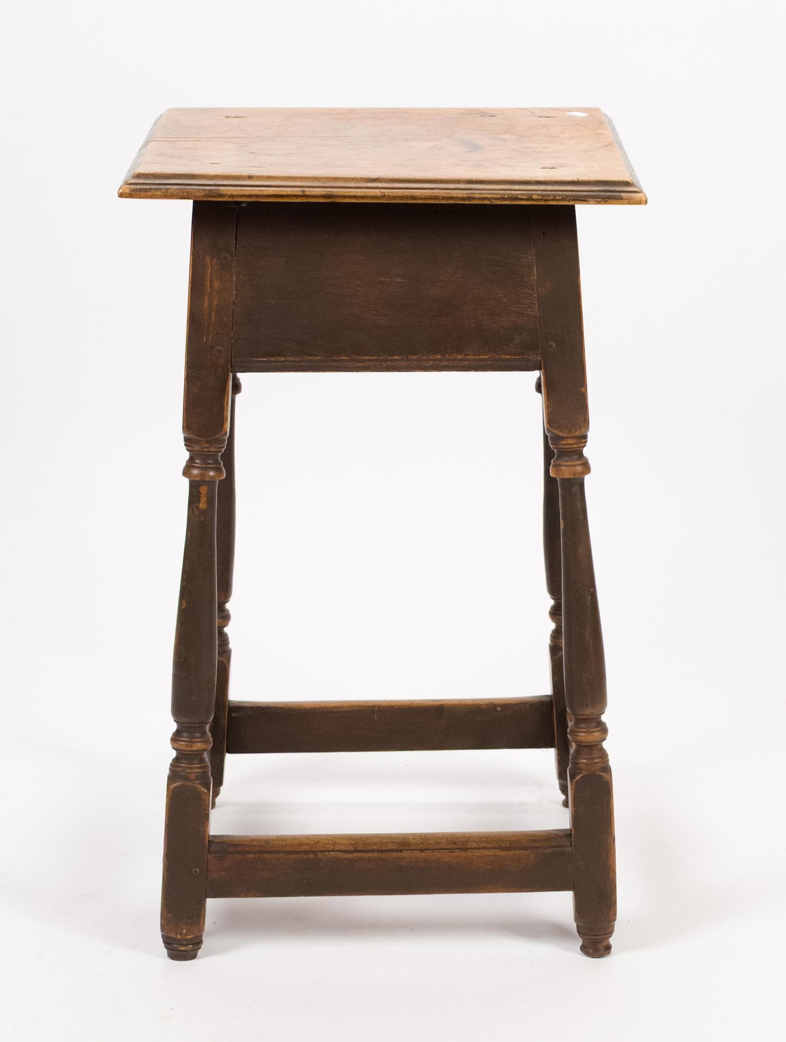 18TH C. NE PAINTED MAPLE SMALL TAP TABLE, - 8