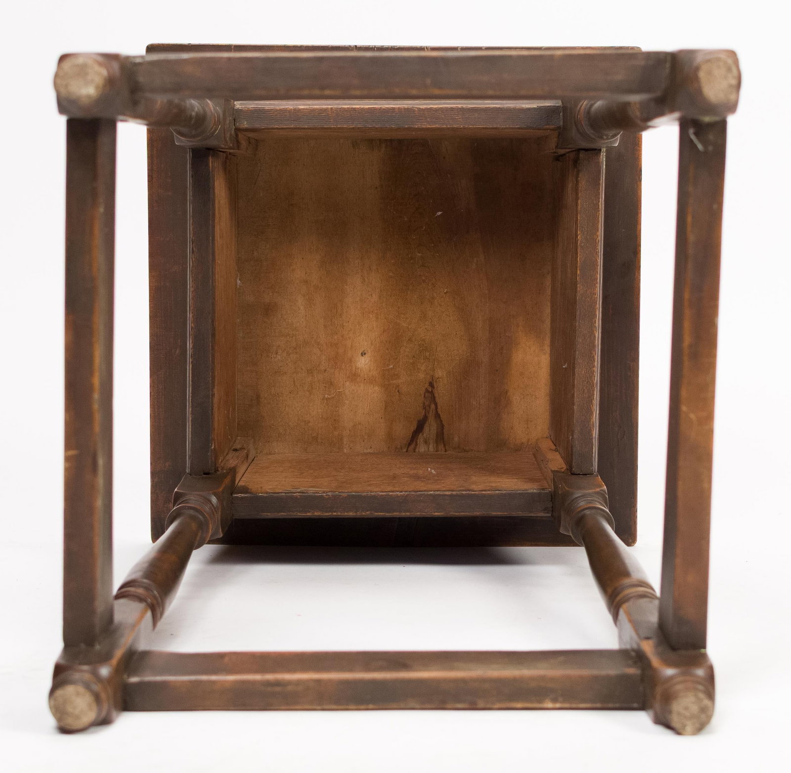 18TH C. NE PAINTED MAPLE SMALL TAP TABLE, - 10
