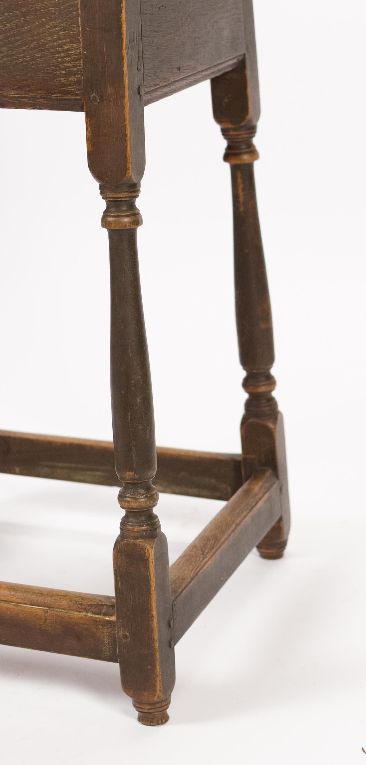 18TH C. NE PAINTED MAPLE SMALL TAP TABLE, - 5