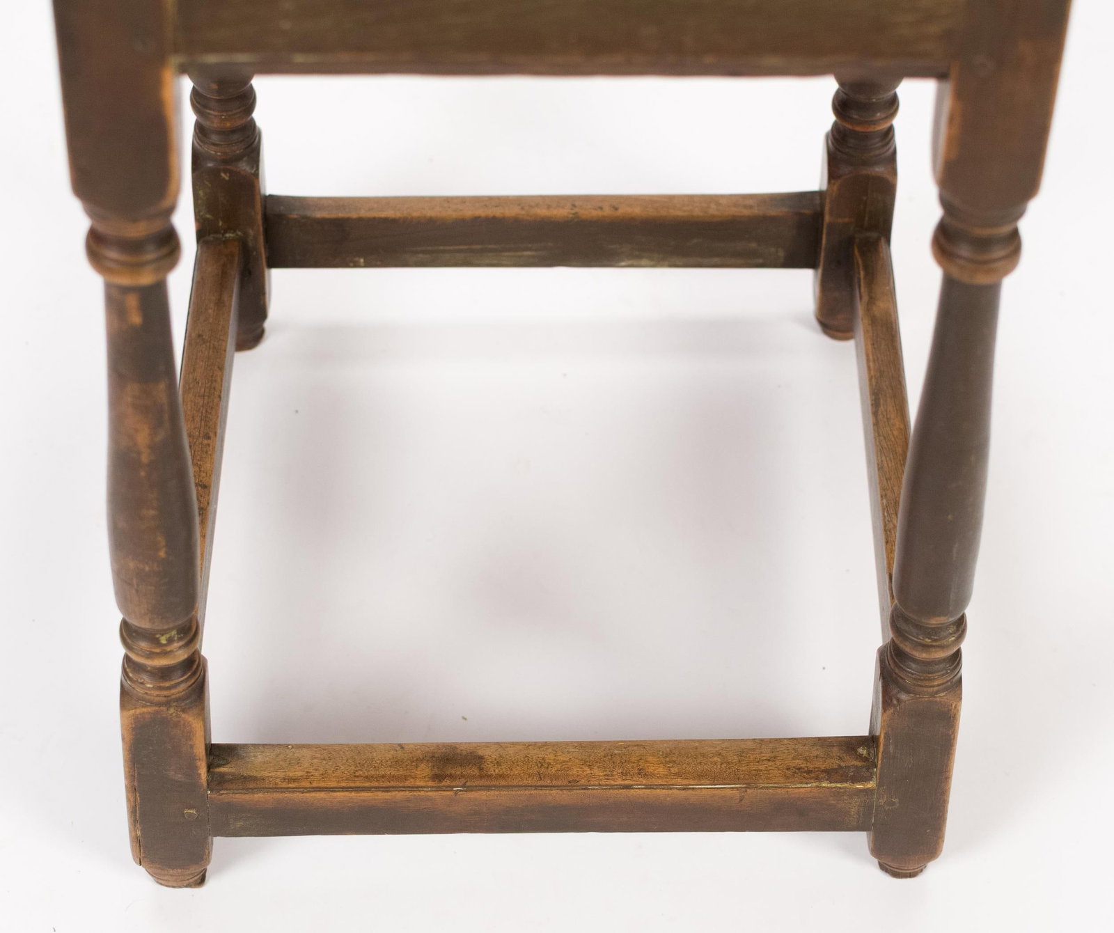 18TH C. NE PAINTED MAPLE SMALL TAP TABLE, - 6