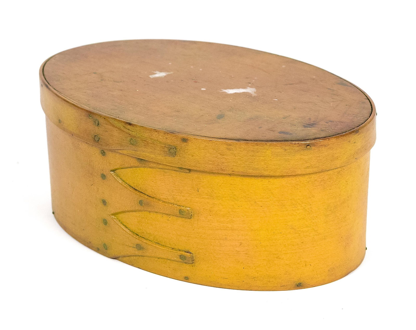 CHOICE 19TH C. PAINTED SHAKER BOX. (1 of 9)