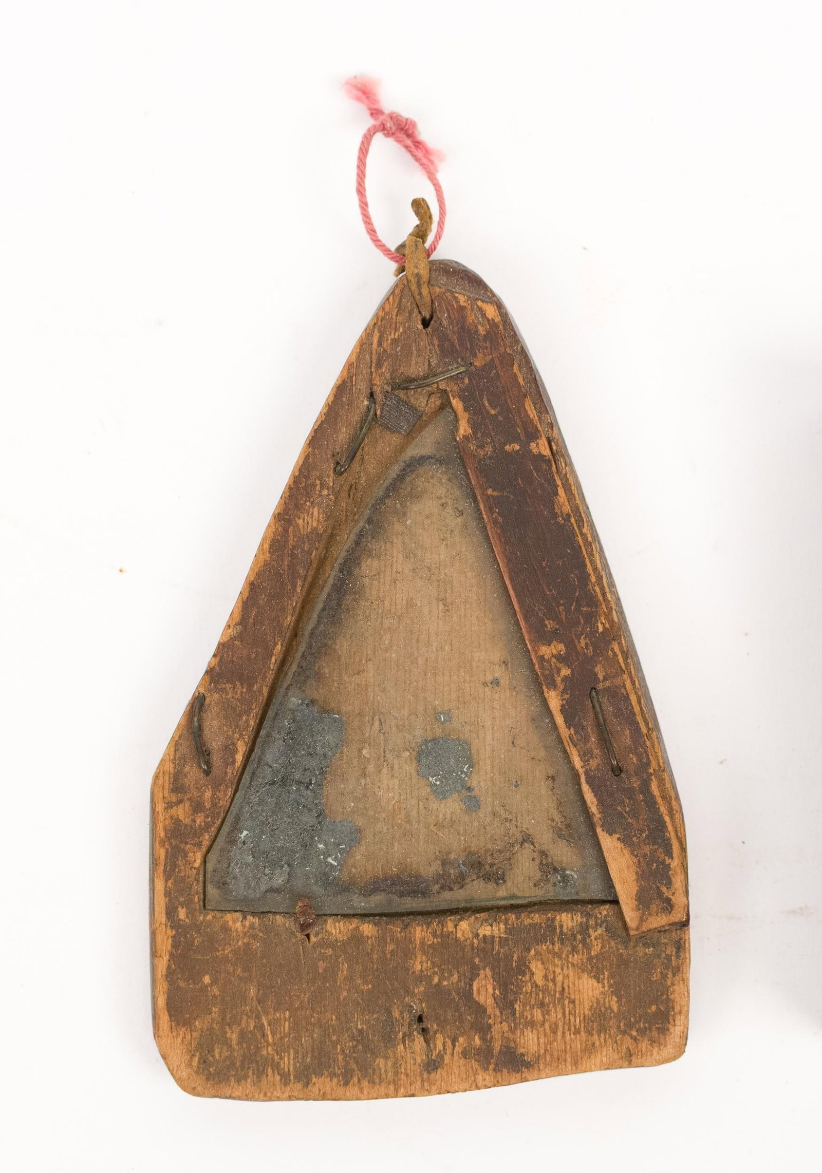 TWO EARLY SMALL MAKE-DO MIRRORS. - 2