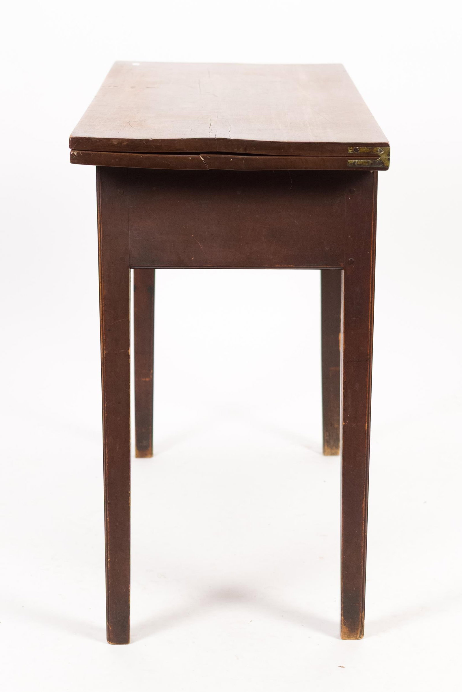 CHIPPENDALE NH CHERRY GAMES TABLE. - 13
