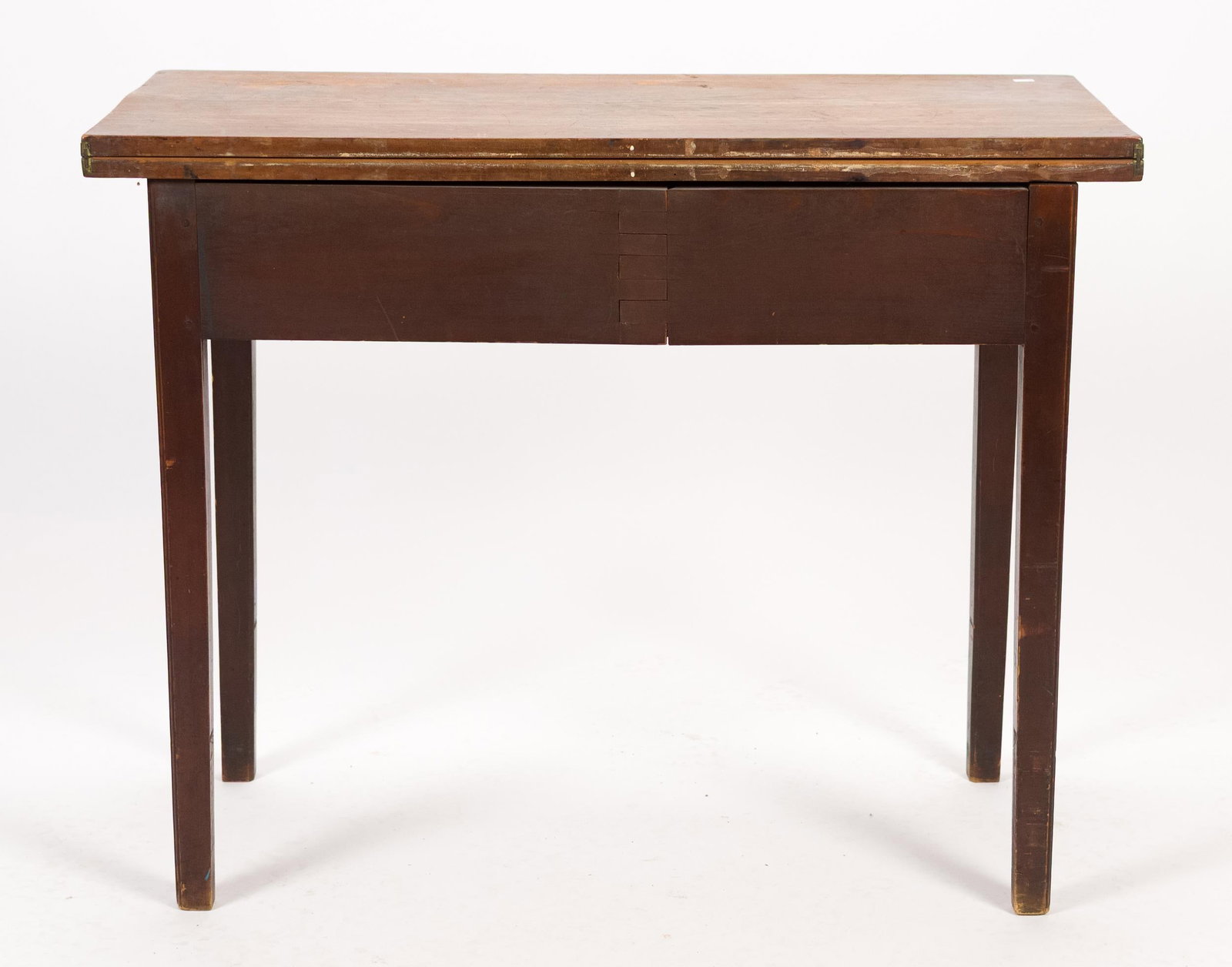 CHIPPENDALE NH CHERRY GAMES TABLE. - 14