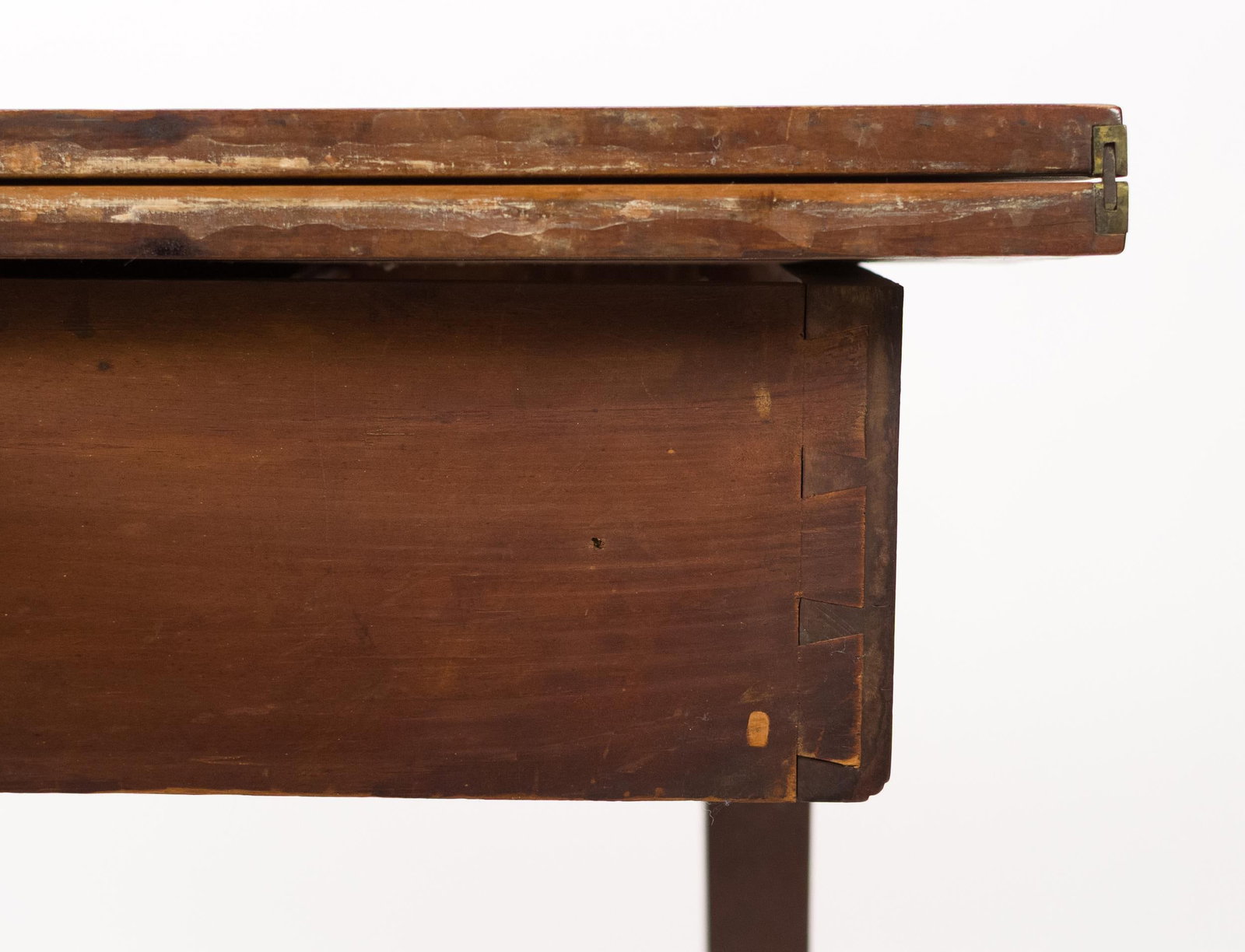 CHIPPENDALE NH CHERRY GAMES TABLE. - 15