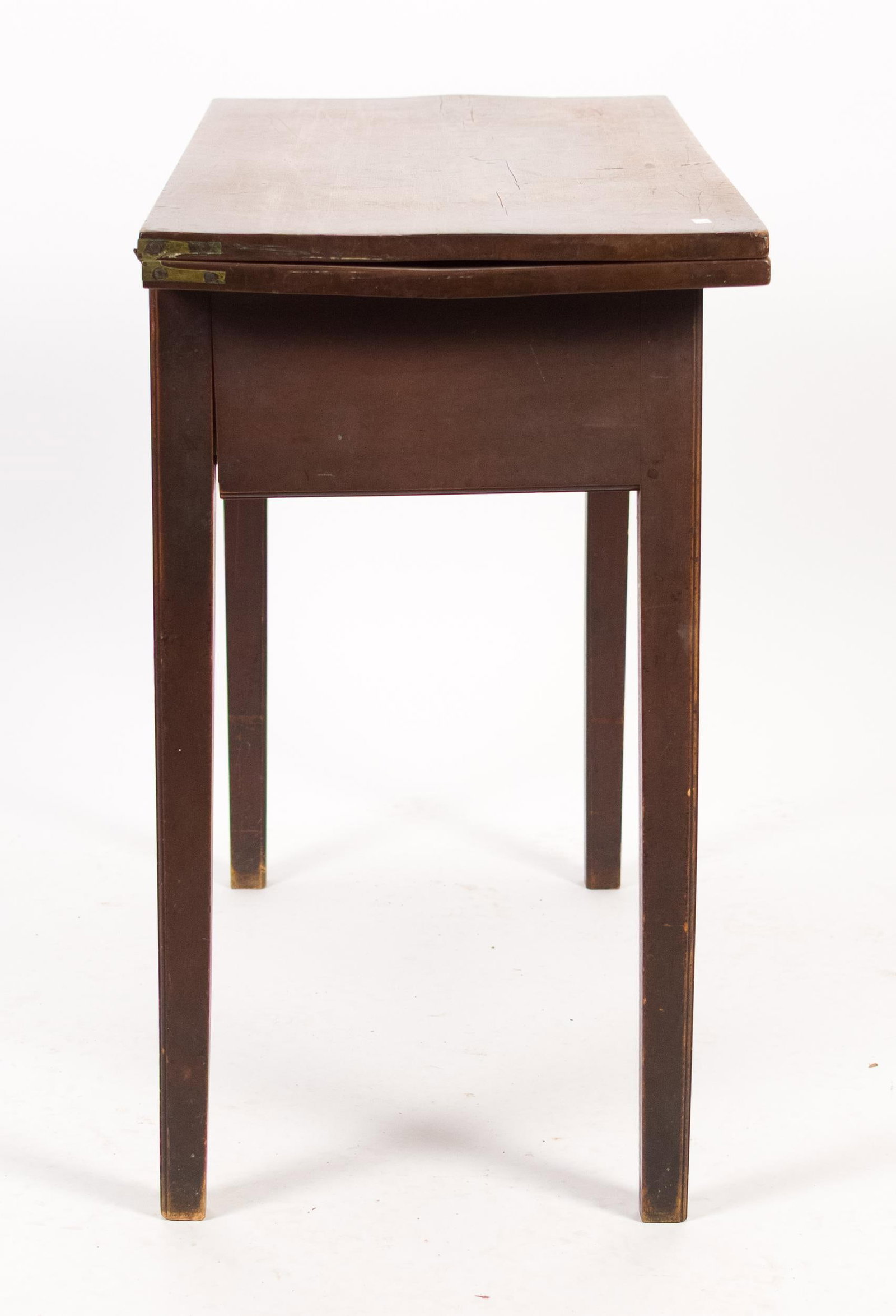 CHIPPENDALE NH CHERRY GAMES TABLE. - 16