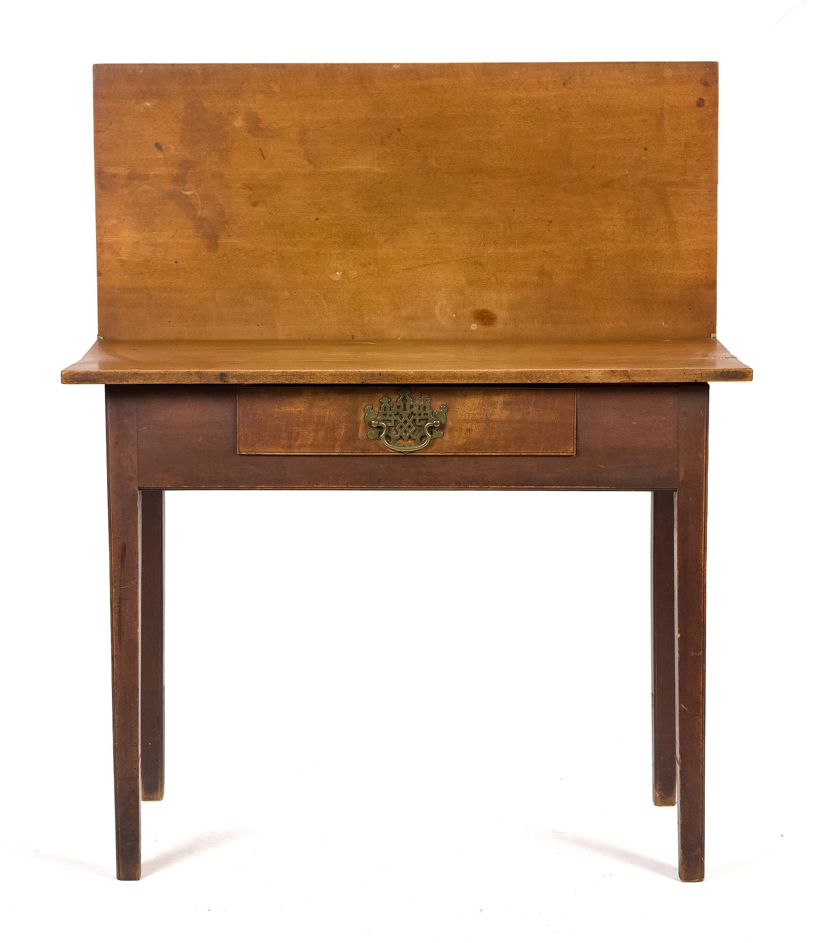 CHIPPENDALE NH CHERRY GAMES TABLE. (1 of 18)