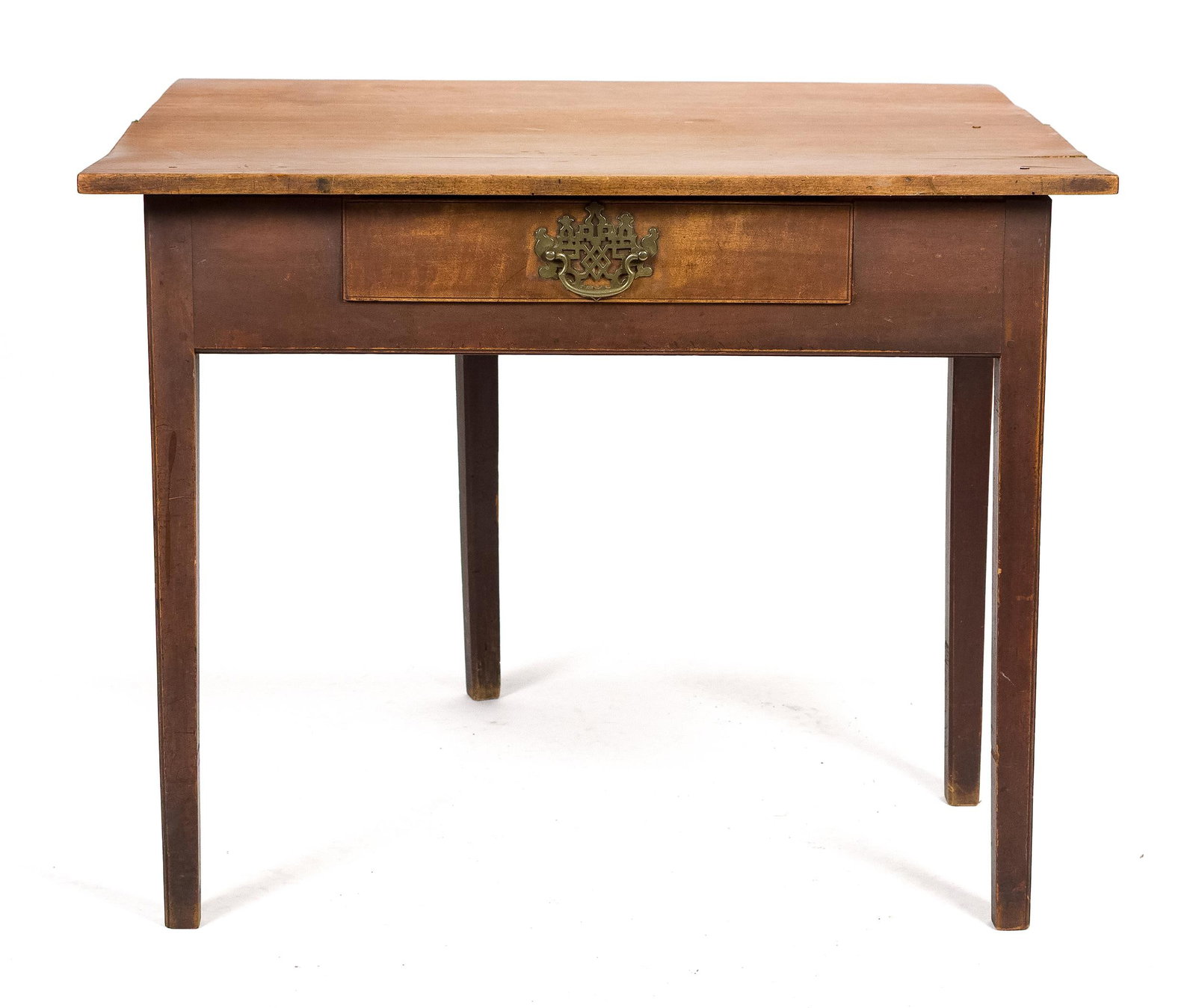 CHIPPENDALE NH CHERRY GAMES TABLE. - 3
