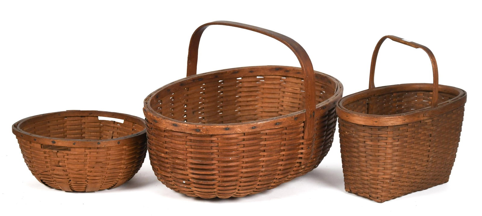 THREE VINTAGE BEN HIGGINS BASKETS. (1 of 12)