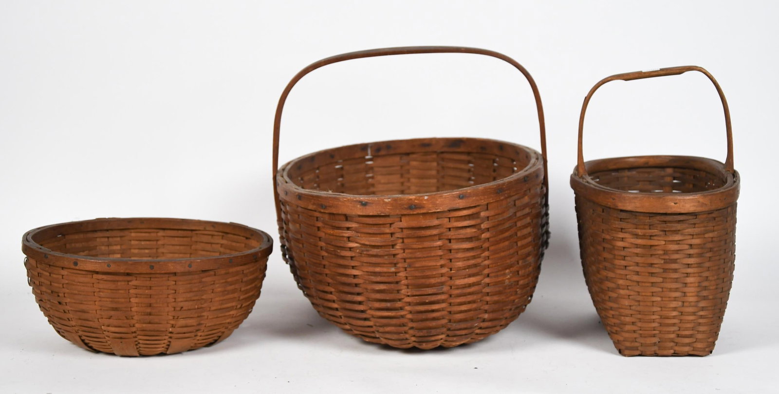 THREE VINTAGE BEN HIGGINS BASKETS.  - 5