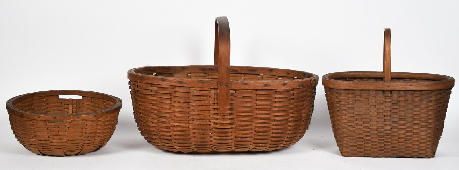 THREE VINTAGE BEN HIGGINS BASKETS.  - 7