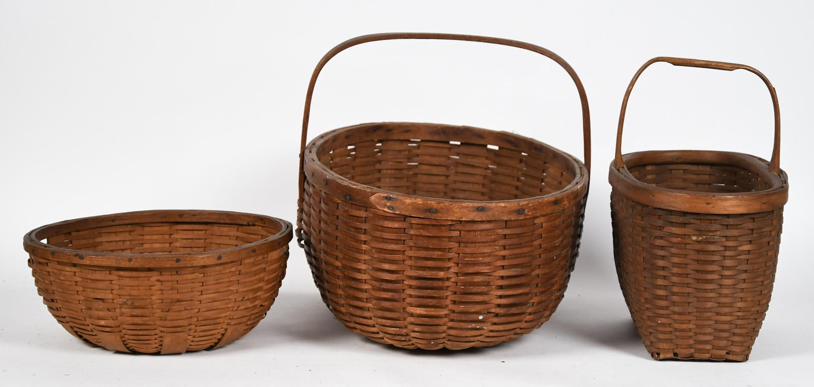 THREE VINTAGE BEN HIGGINS BASKETS.  - 9