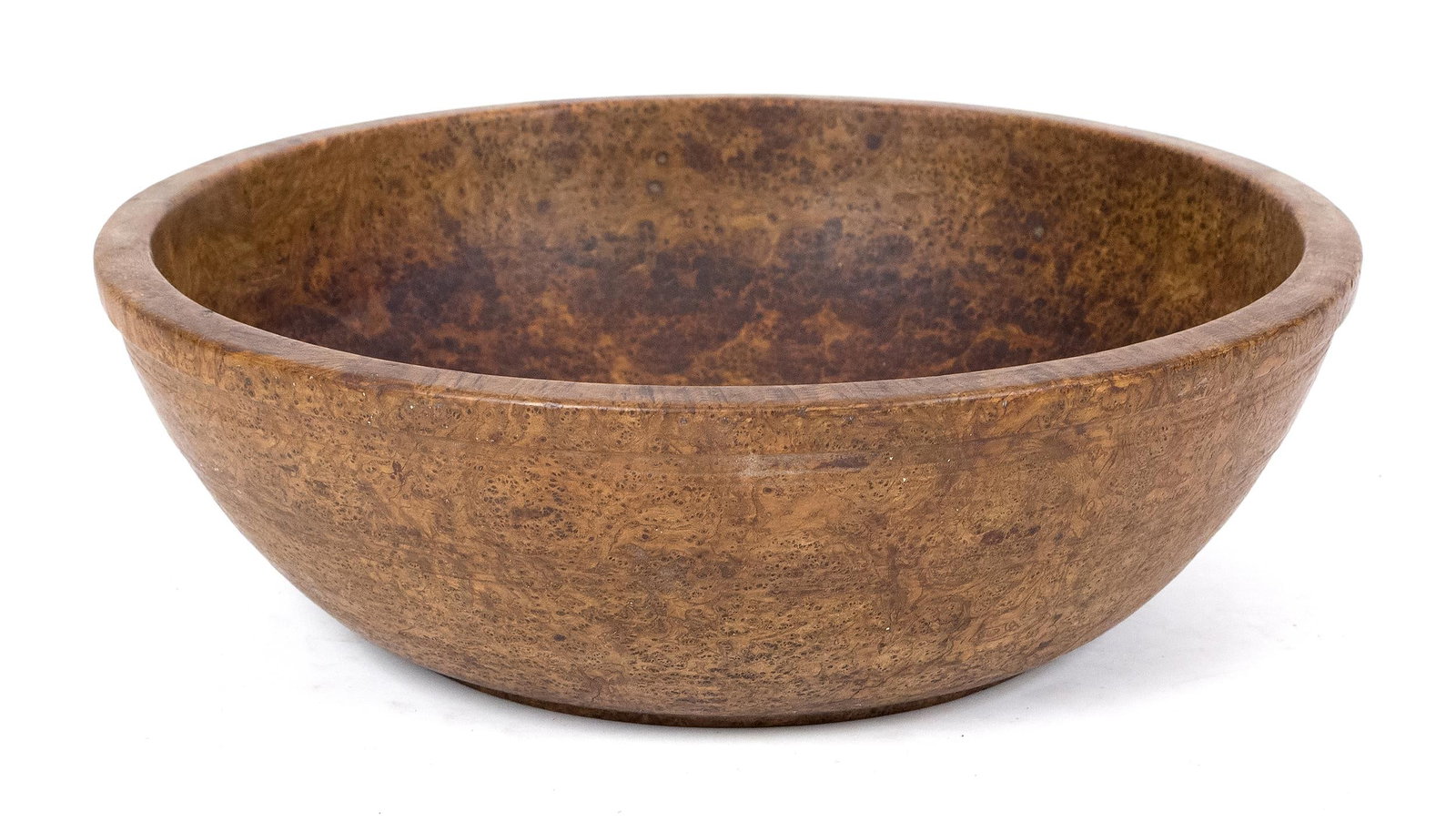 EARLY 19TH C. TURNED BURL BOWL. (1 of 7)