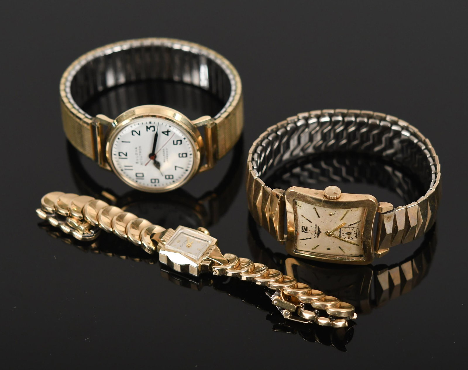 THREE VINTAGE WRIST WATCHES. (1 of 1)