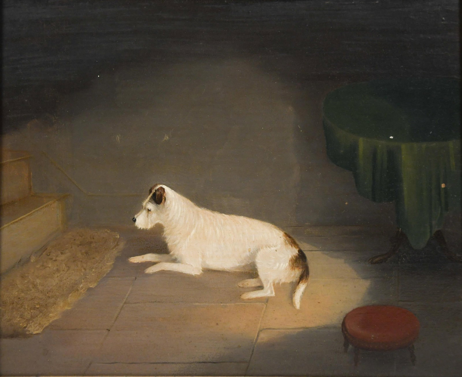 19TH C. O/B JACK RUSSEL TERRIER, PERIOD FRAME. - 5