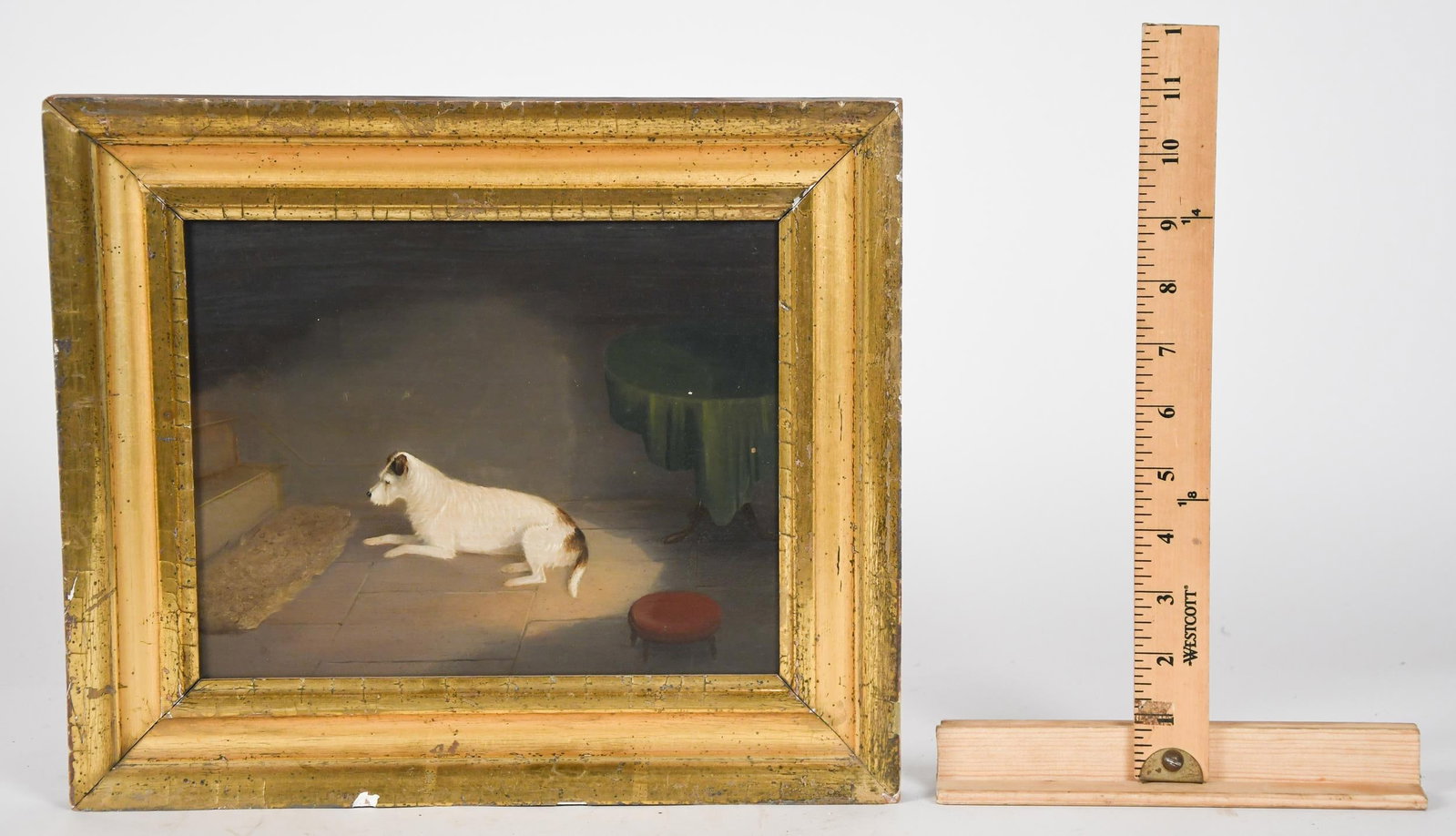 19TH C. O/B JACK RUSSEL TERRIER, PERIOD FRAME. - 7