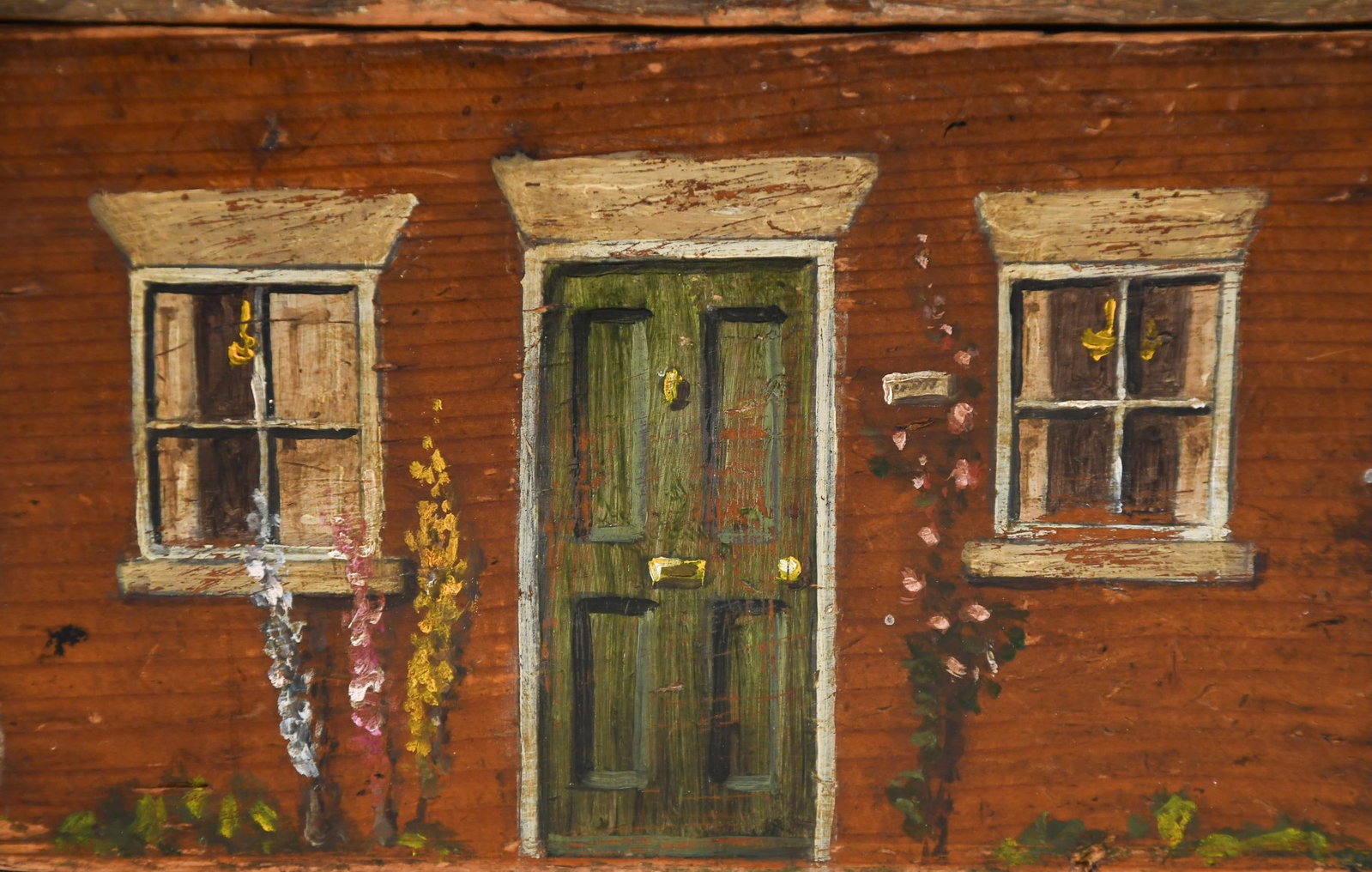 WHIMSICAL PAINTED PINE BOX. - 4