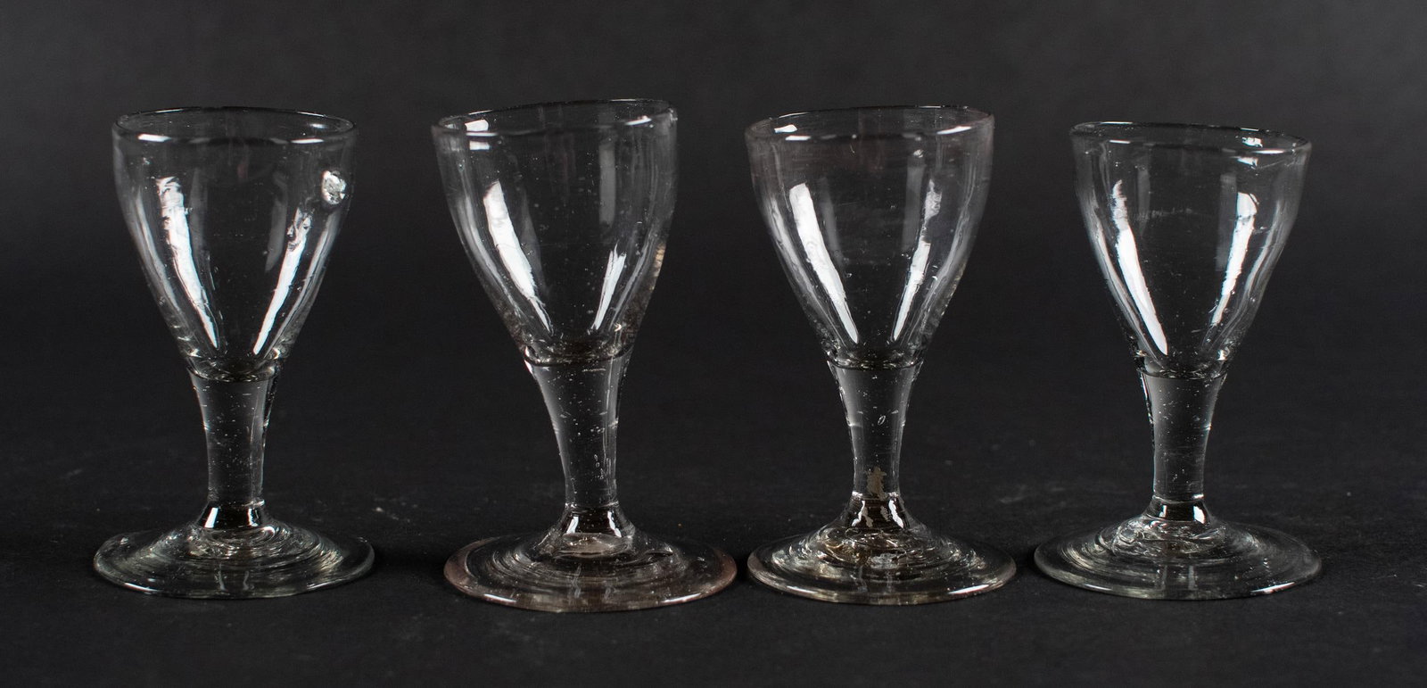 18TH C. HANDBLOWN STEMWARE, 19 PCS. - 6