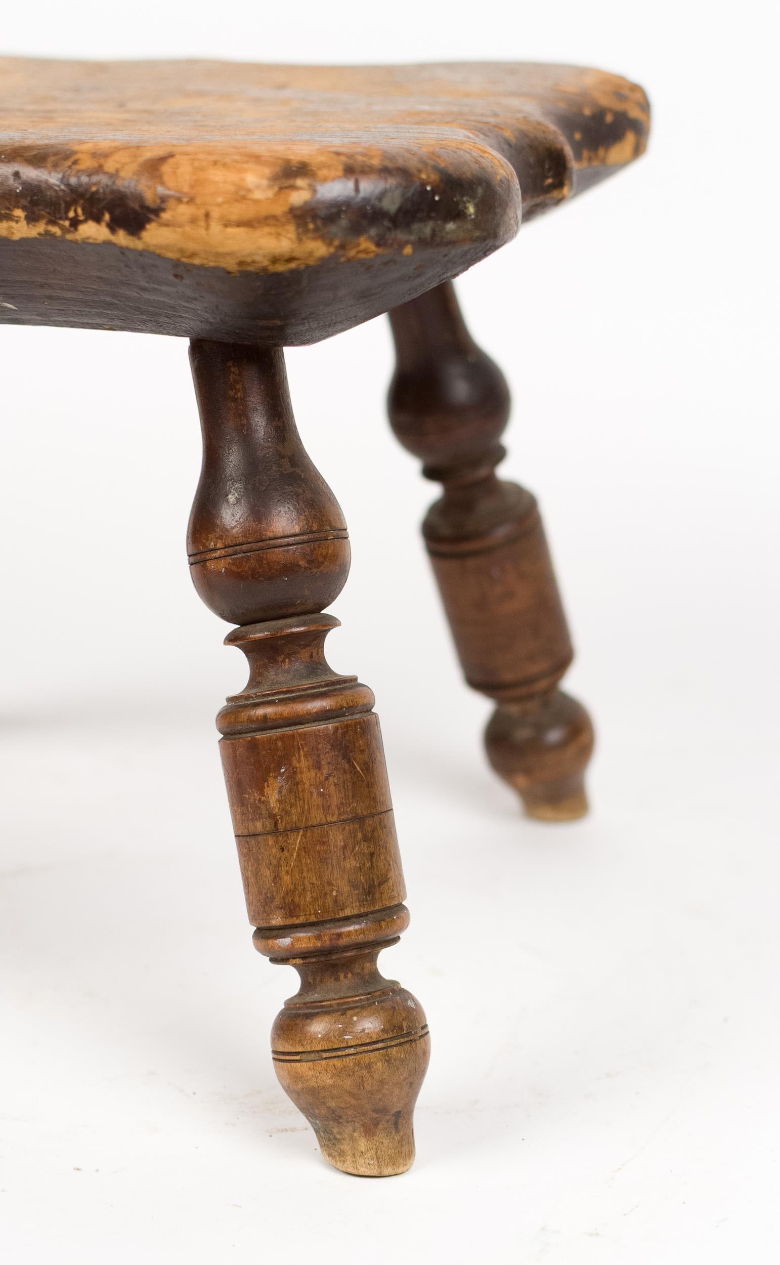 ANTIQUE WINDSOR FOOTSTOOL. - 4
