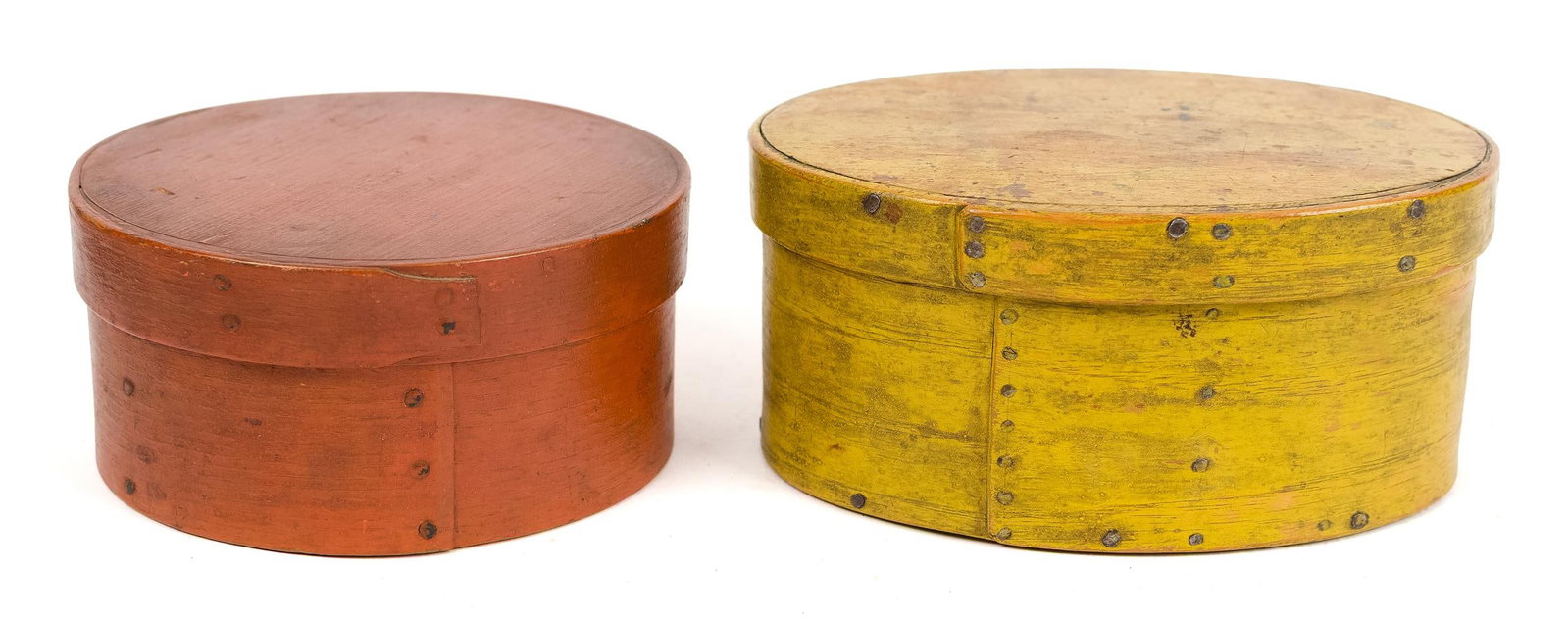 TWO ANTIQUE PAINTED PANTRY BOXES - 2