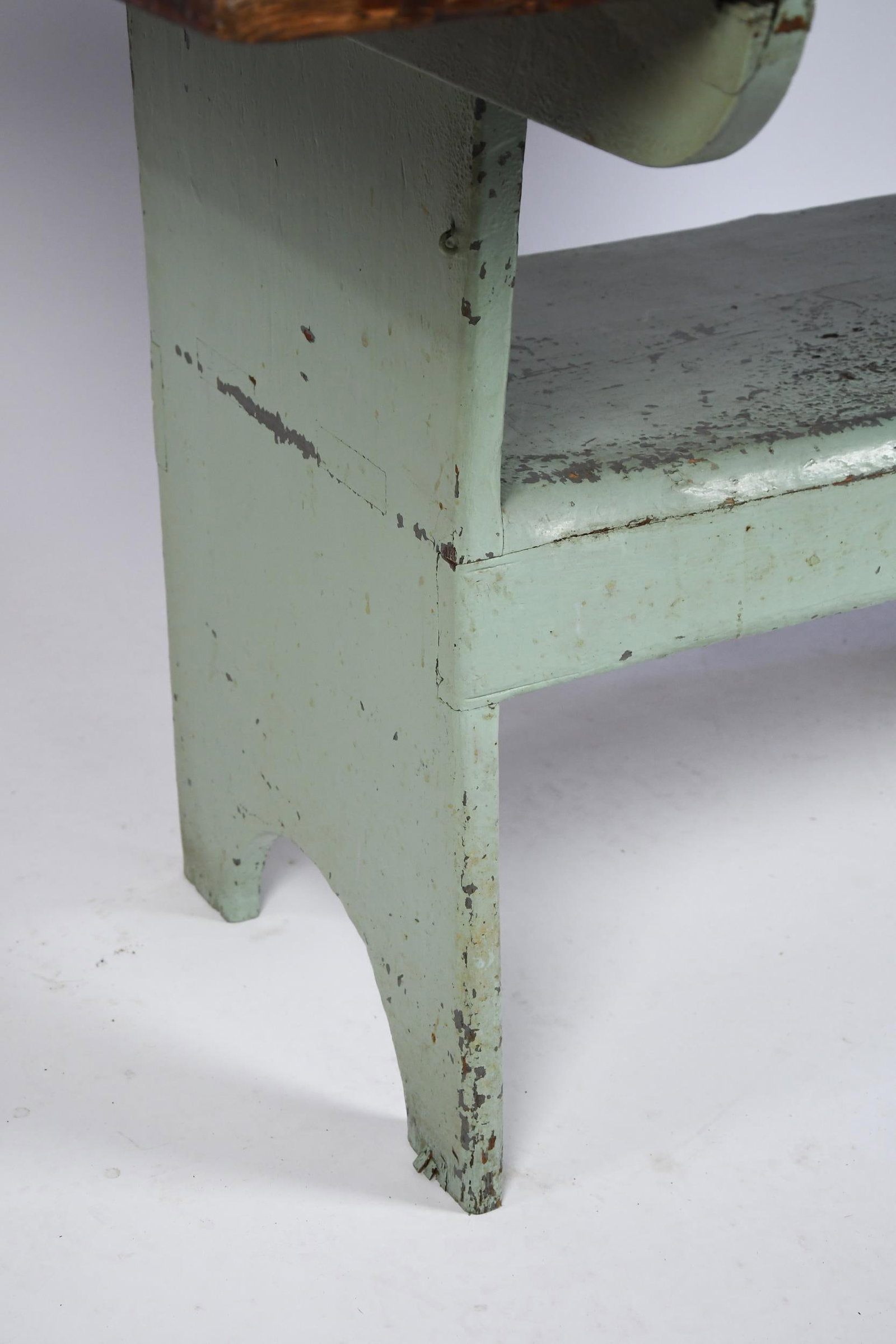 19TH C. PAINTED HUTCH TABLE. - 4