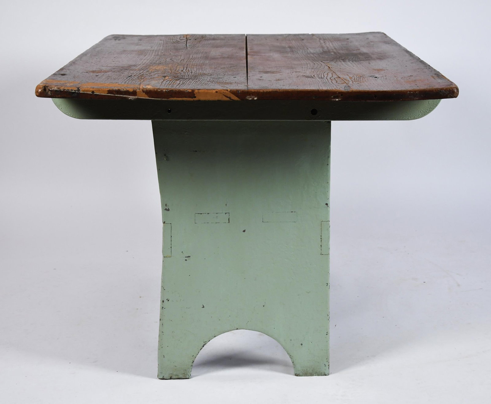 19TH C. PAINTED HUTCH TABLE. - 5