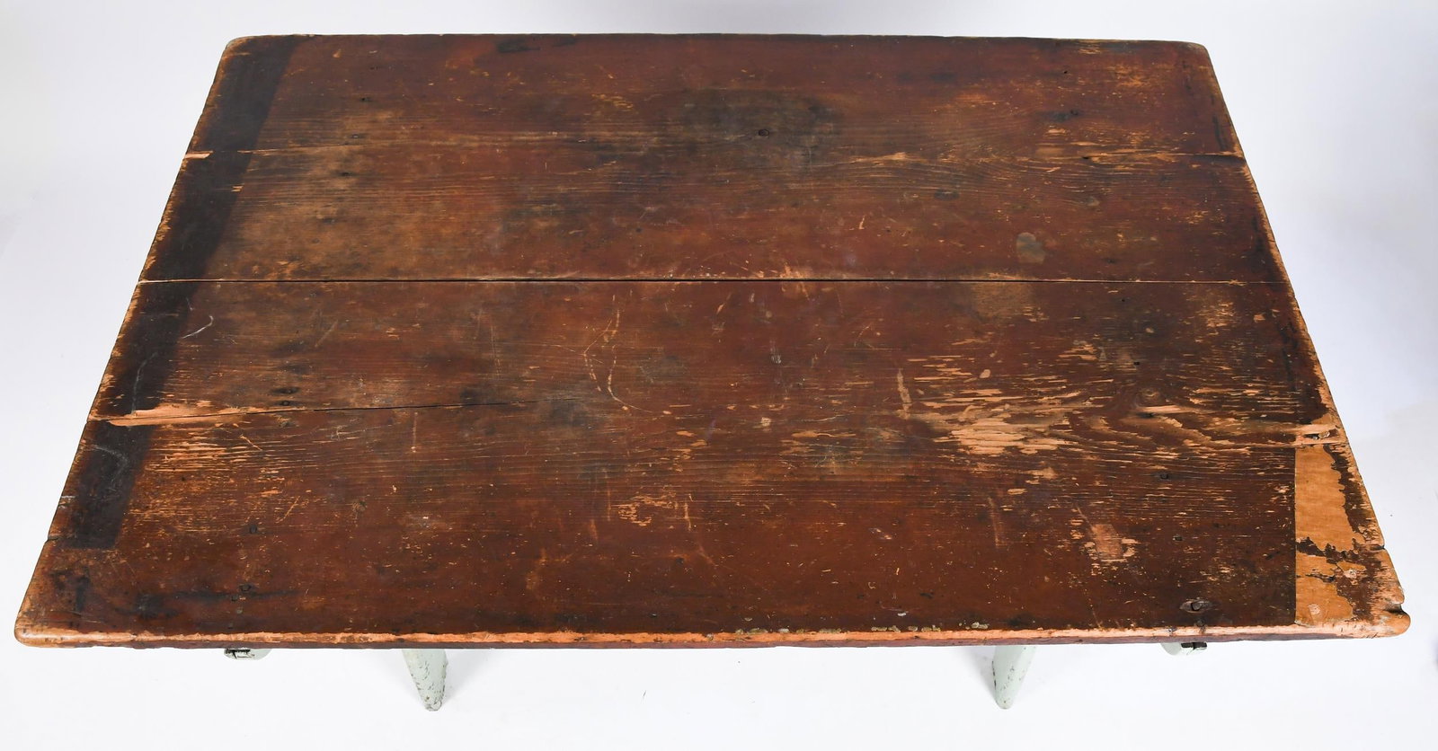 19TH C. PAINTED HUTCH TABLE. - 6