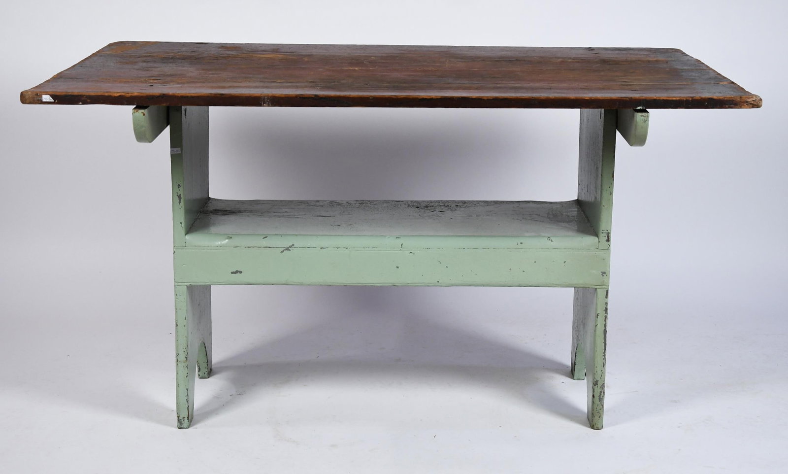 19TH C. PAINTED HUTCH TABLE. - 7