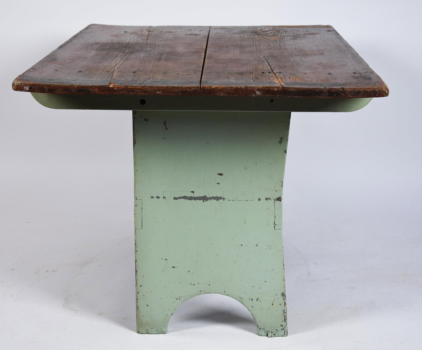 19TH C. PAINTED HUTCH TABLE. - 9