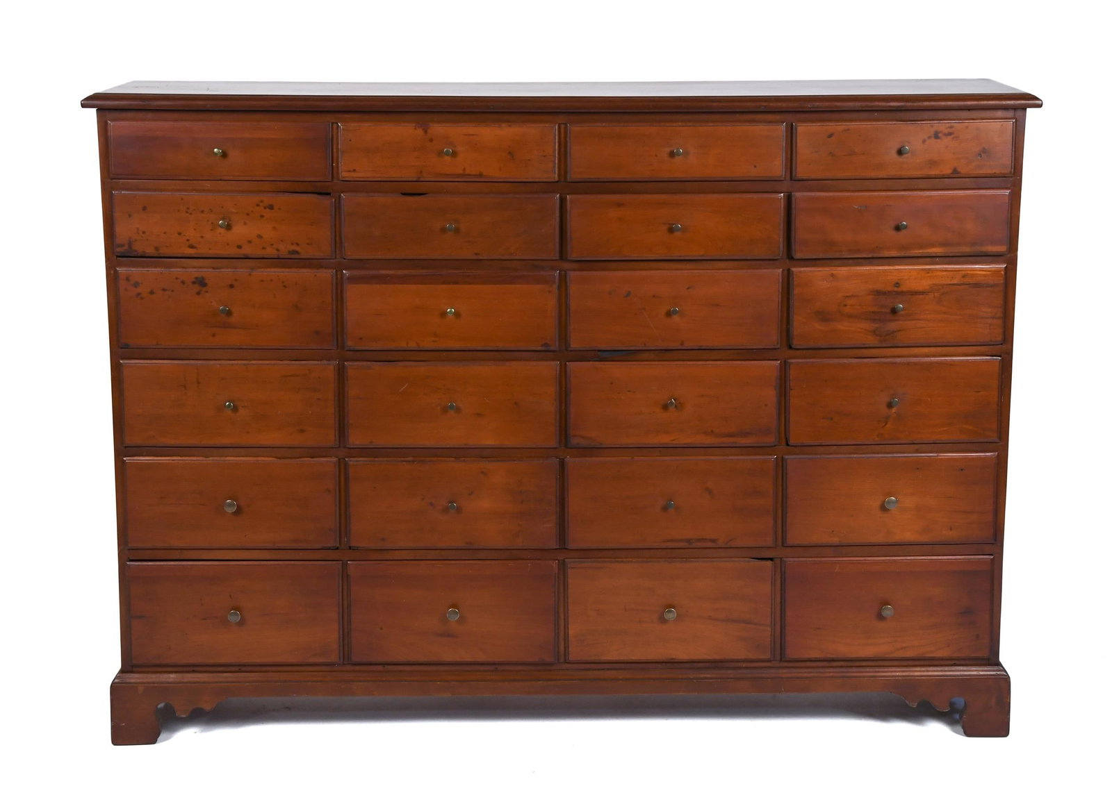 ANTIQUE 24-DRAWER CHERRY APOTHECARY CHEST. (1 of 10)