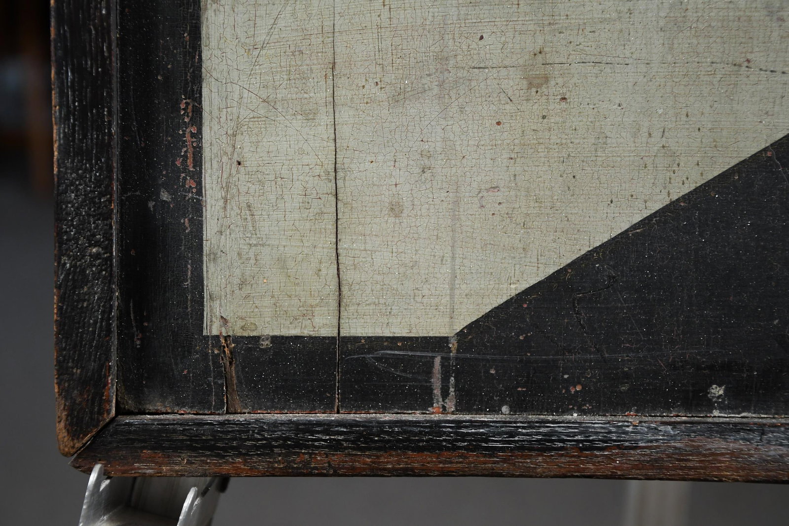 ANTIQUE POLYCHROME PAINTED CHECKERBOARD. - 3