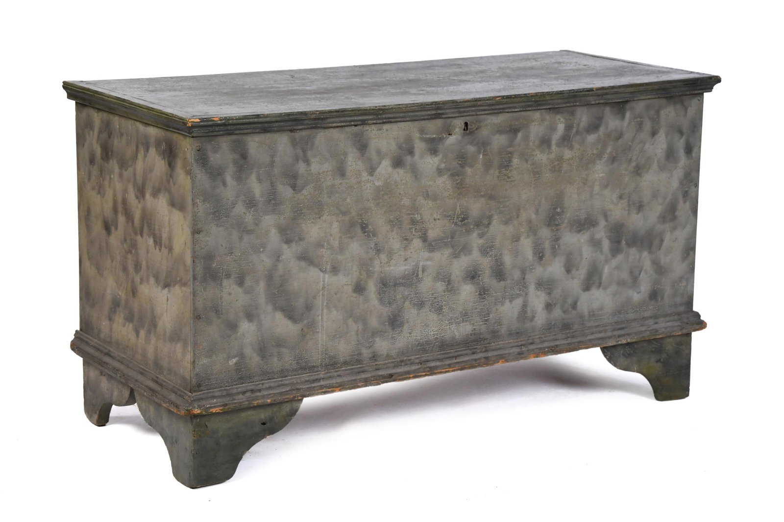 18TH C. PAINT DECORATED STORAGE BOX. (1 of 9)