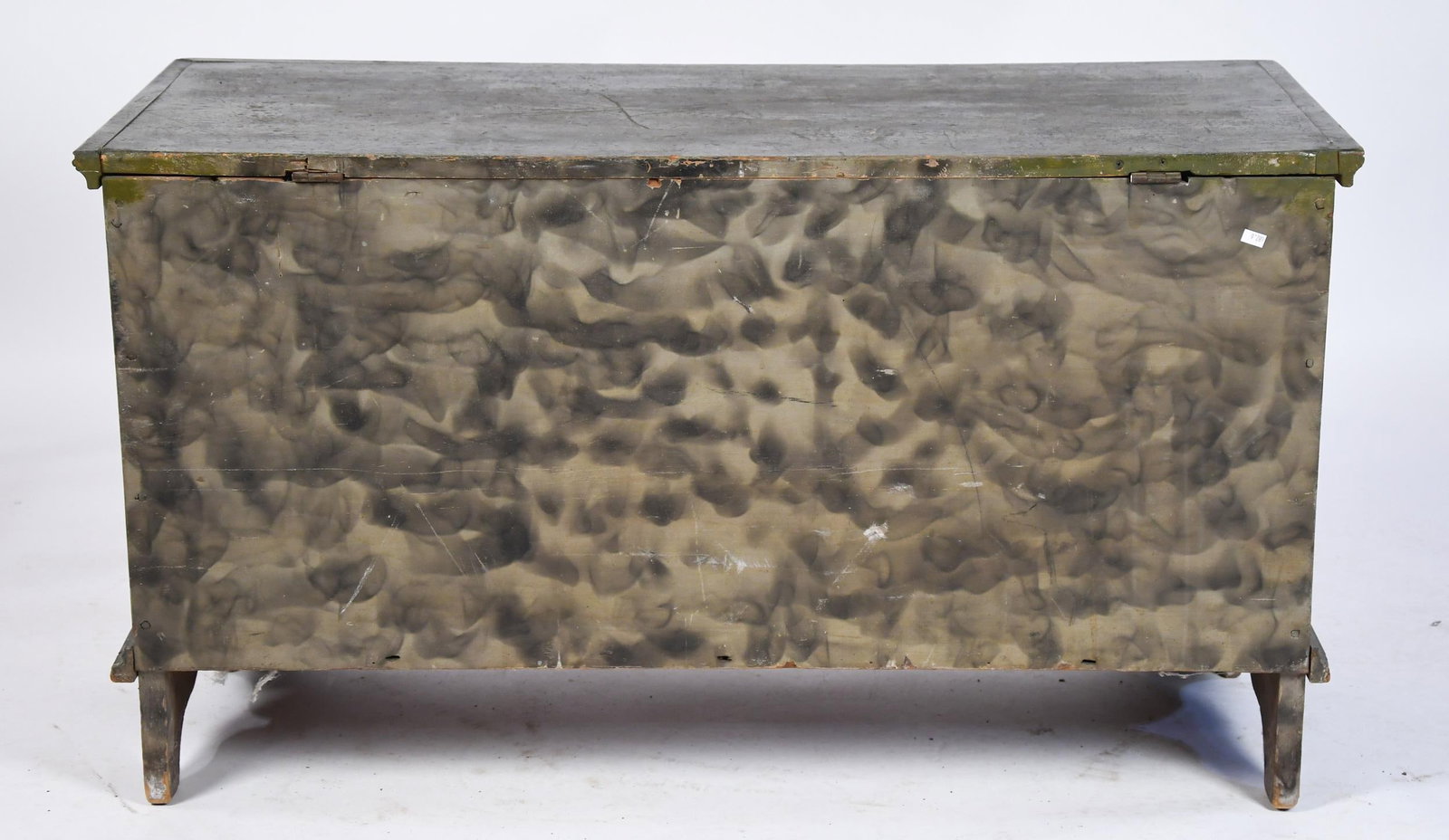 18TH C. PAINT DECORATED STORAGE BOX. - 7