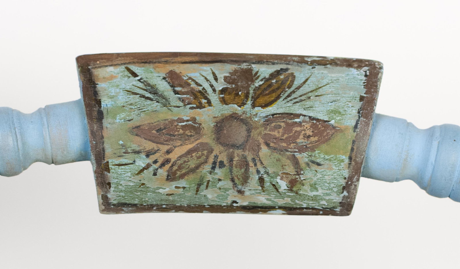 19TH C. CHILD’S BLUE PAINTED SETTEE. - 6