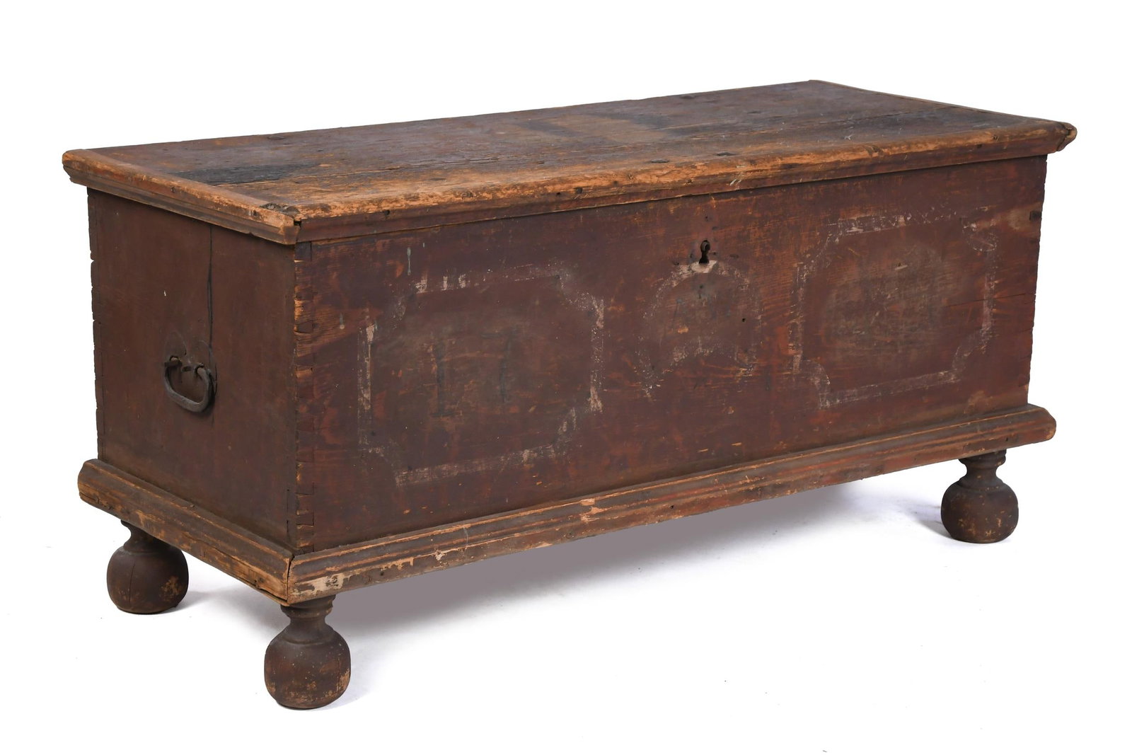 EARLY MOHAWK VALLEY PAINTED BLANKET CHEST. (1 of 13)