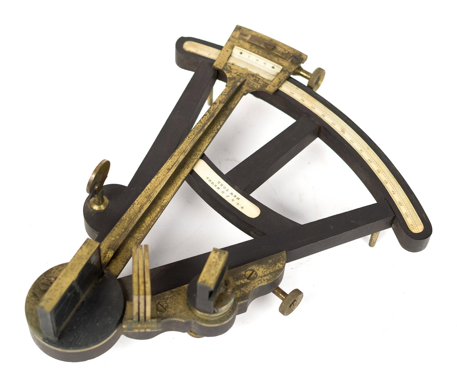 19TH C. NEW YORK SHIPS NAVIGATORS OCTANT (1 of 8)