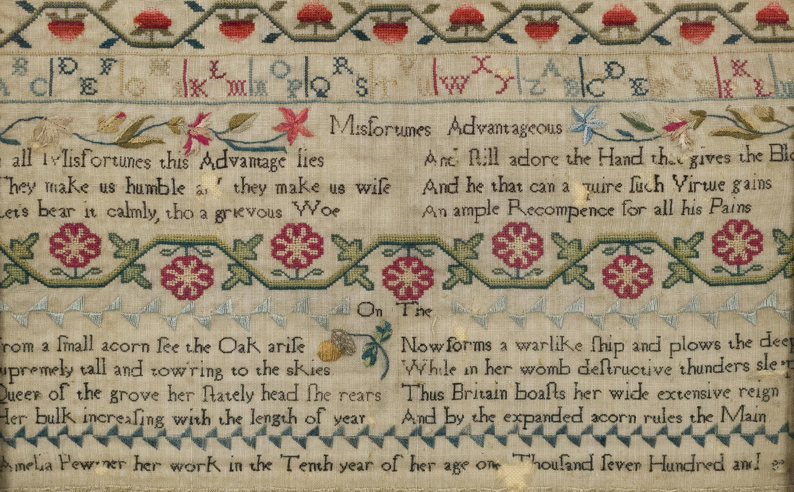 1782 AMELIA PEWMER SAMPLER.  - 4