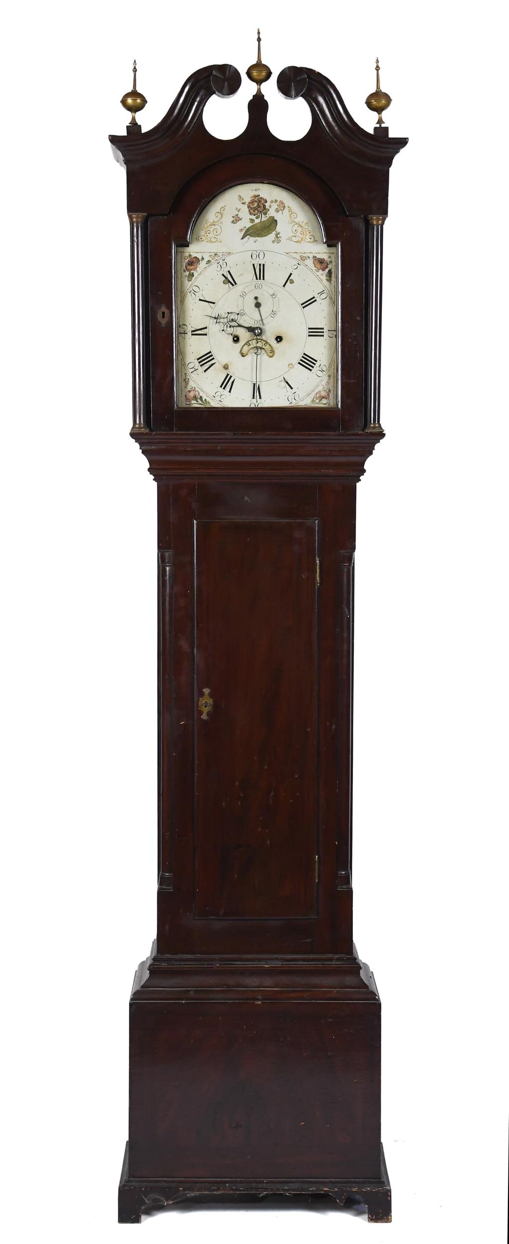 19TH C. NH GRANDFATHER TALL CASE CLOCK. (1 of 13)