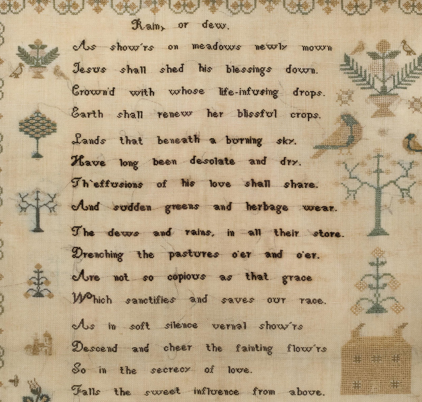 19TH C. SAMPLER, MARY GRIMES. - 3