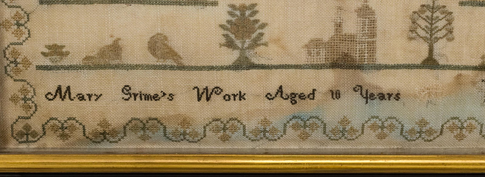 19TH C. SAMPLER, MARY GRIMES. - 5