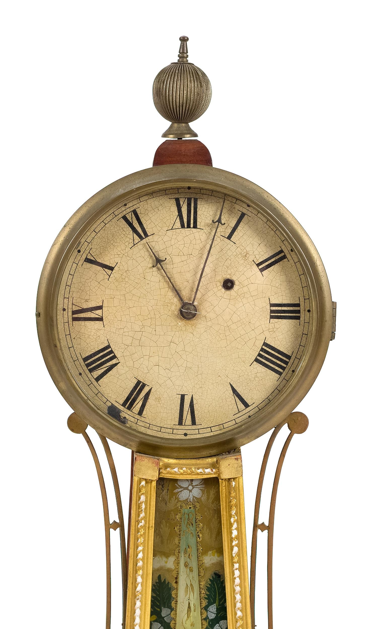 19TH C. WILLARDS PATENT BANJO CLOCK. - 2
