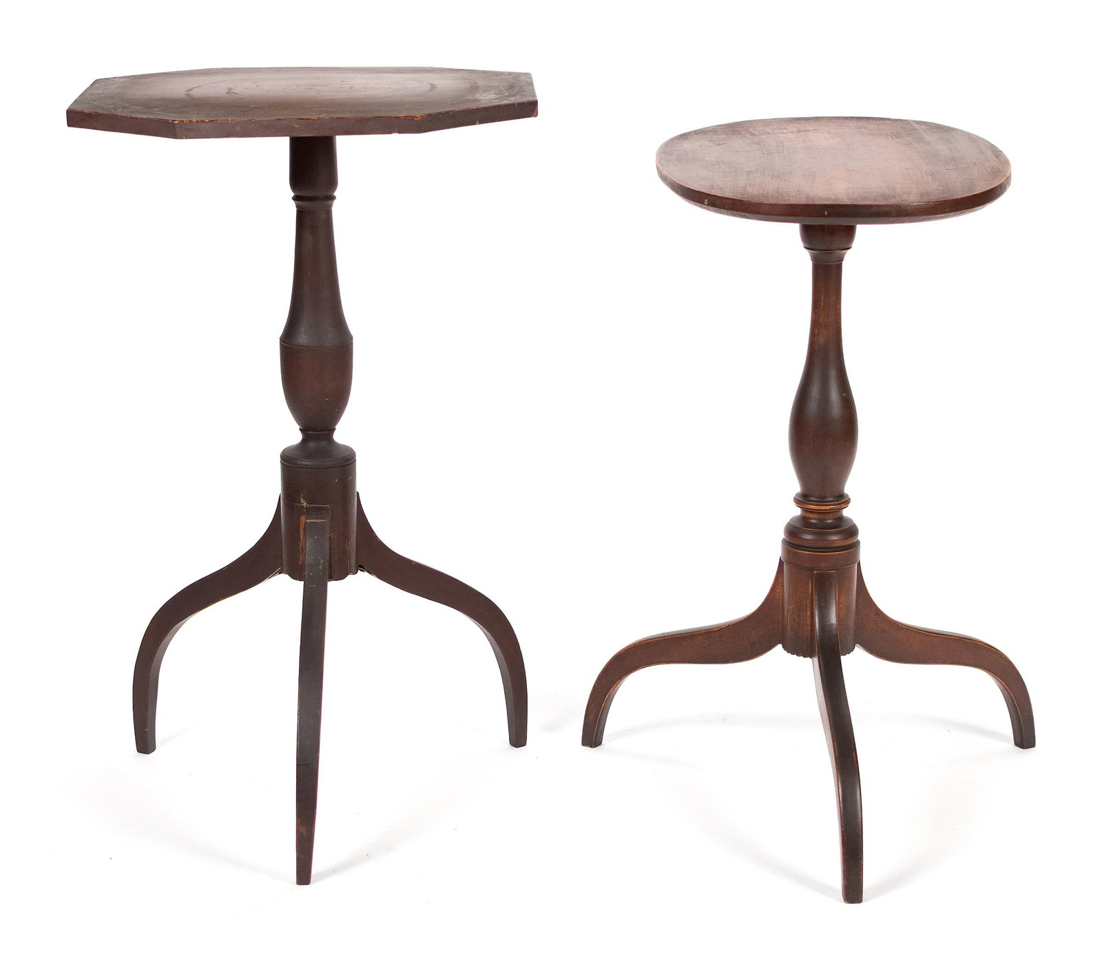 TWO FEDERAL NE CANDLE STANDS, ORIGINAL FINISH. (1 of 9)